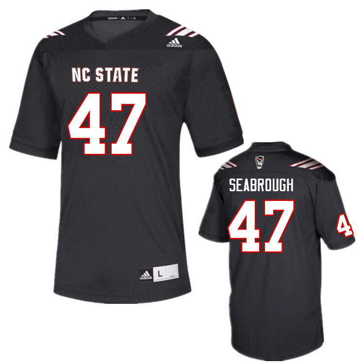 Men #47 Cedric Seabrough NC State Wolfpack College Football Jerseys Sale-Black